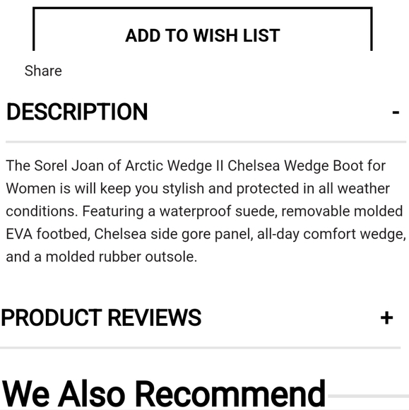 GUC Sorel Joan of Arctic Wedge II Chelsea Boot - Picture 9 of 9